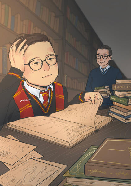 Fan Art Cak Imin Study Time (2024) by Ryganii